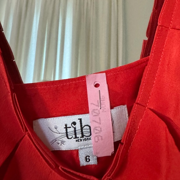 Tibi Red Ruffle Mini Dress - Picture 6 of 6